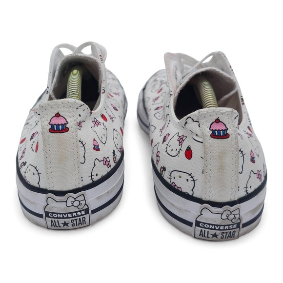 Converse Chuck Taylor All Star Low Top Hello Kitty White Sneakers Womens Size 10 - Picture 5 of 9